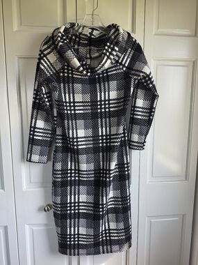 Bella Berry Longsleeve Cowlneck Plaid Dress